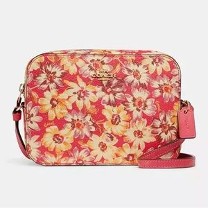 Coach Mini Camera Bag With Vintage Daisy Script Print